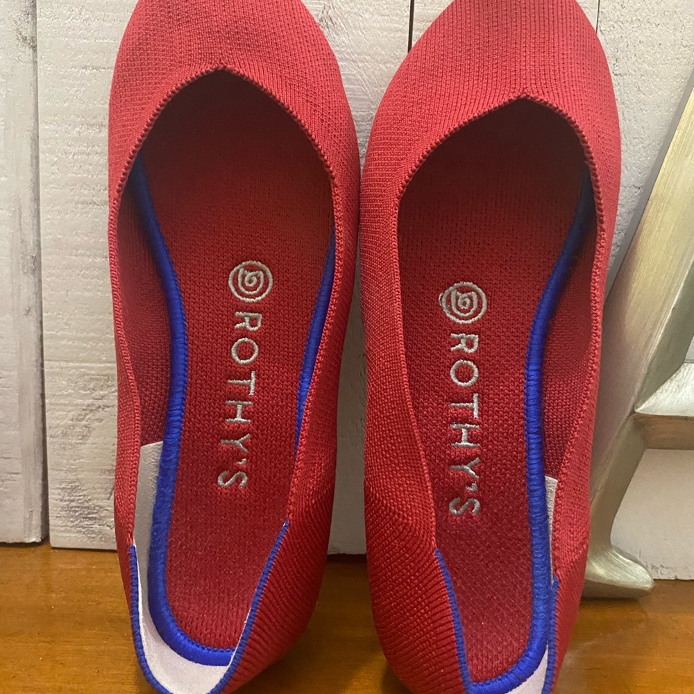 ROTHYS RED flats for women